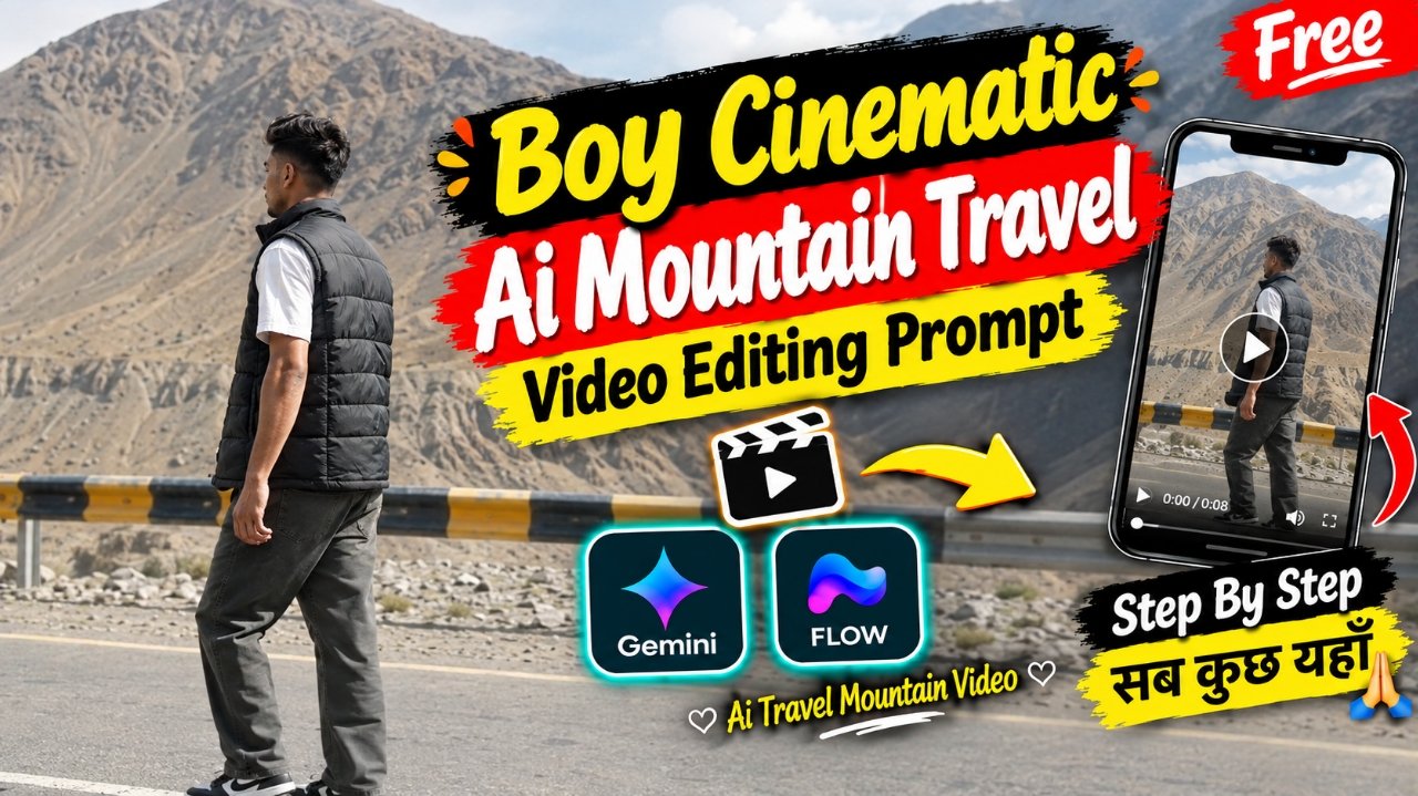 Trending AI Mountain Travel Video Editing Prompt One Click Video Edit